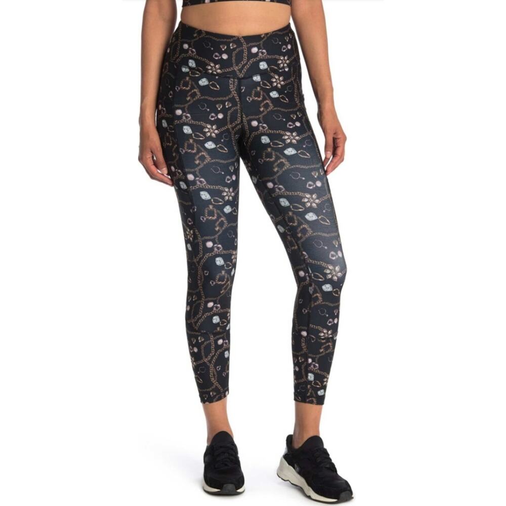 Gottex Black and Brown Patterned Leggings
